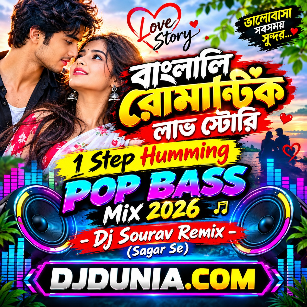 Bangali Romantic Love Story 1 Step Humming Pop Bass Mix 2026 - Dj Sourav Remix - (Sagar Se)
